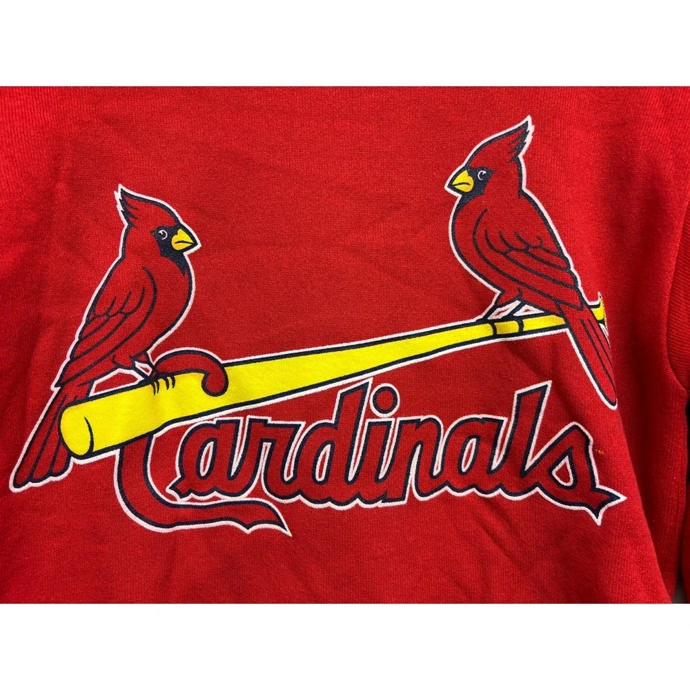 St. Louis Cardinals Majestic MLB Sweatshirt Youth Red Graphic Crewneck NWT Small